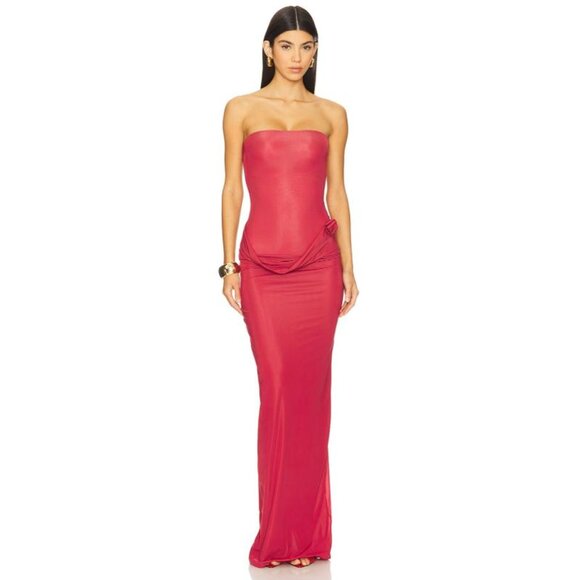 NWT Maygel Coronel Campano Dress in Crimson